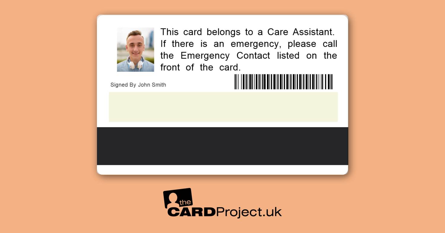 Care Assistant ID Card Premium (REAR)